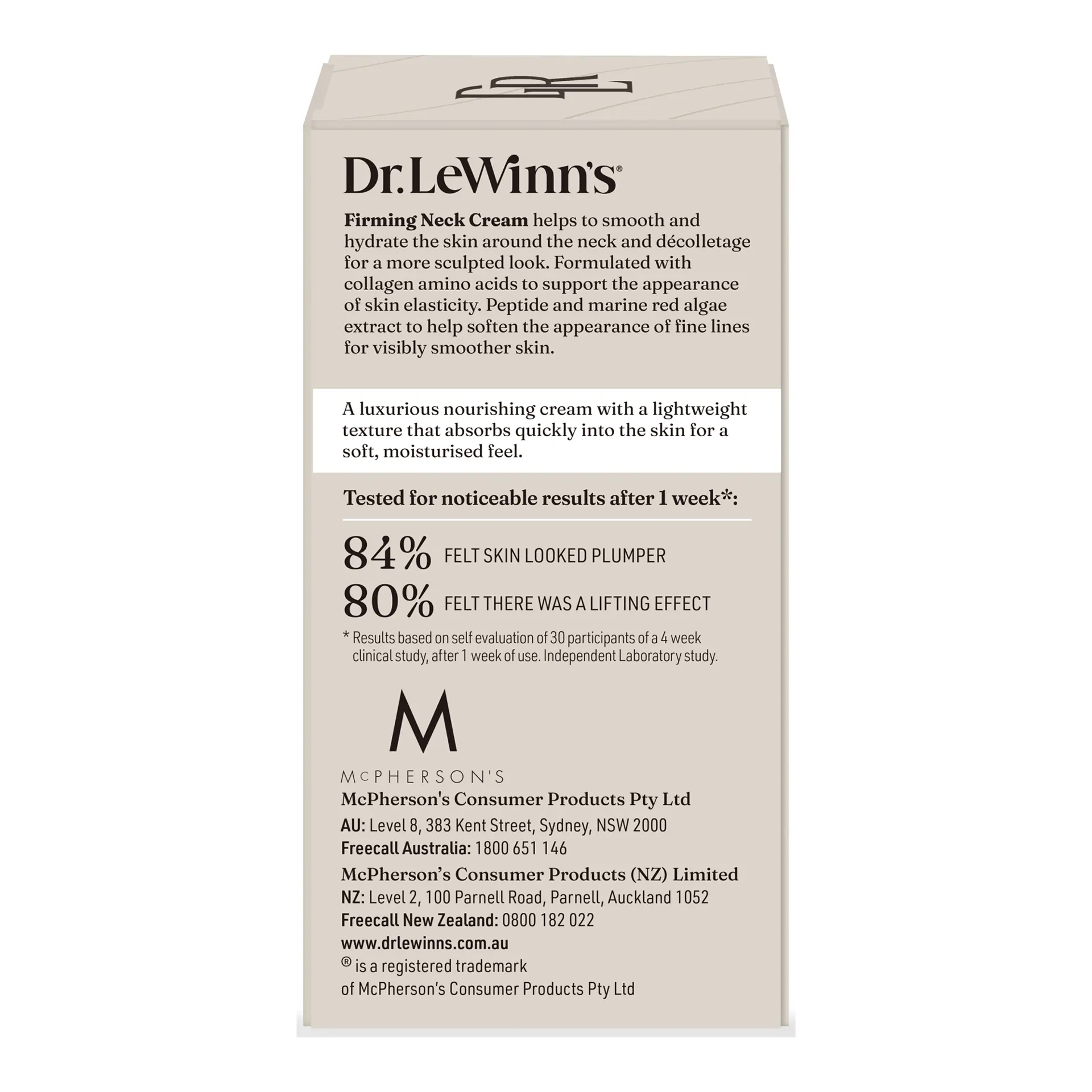 Dr LeWinn's Plump & Lift Firming Neck Cream 50ml