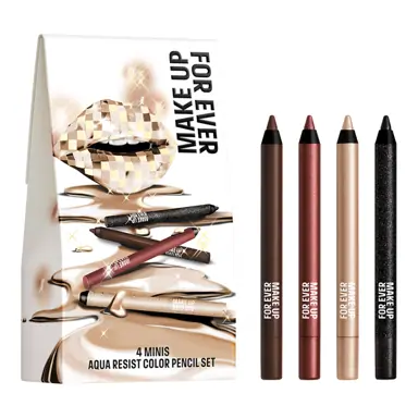 MAKE UP FOR EVER 4 Minis Aqua Resist Color Pencil Set Holiday -26