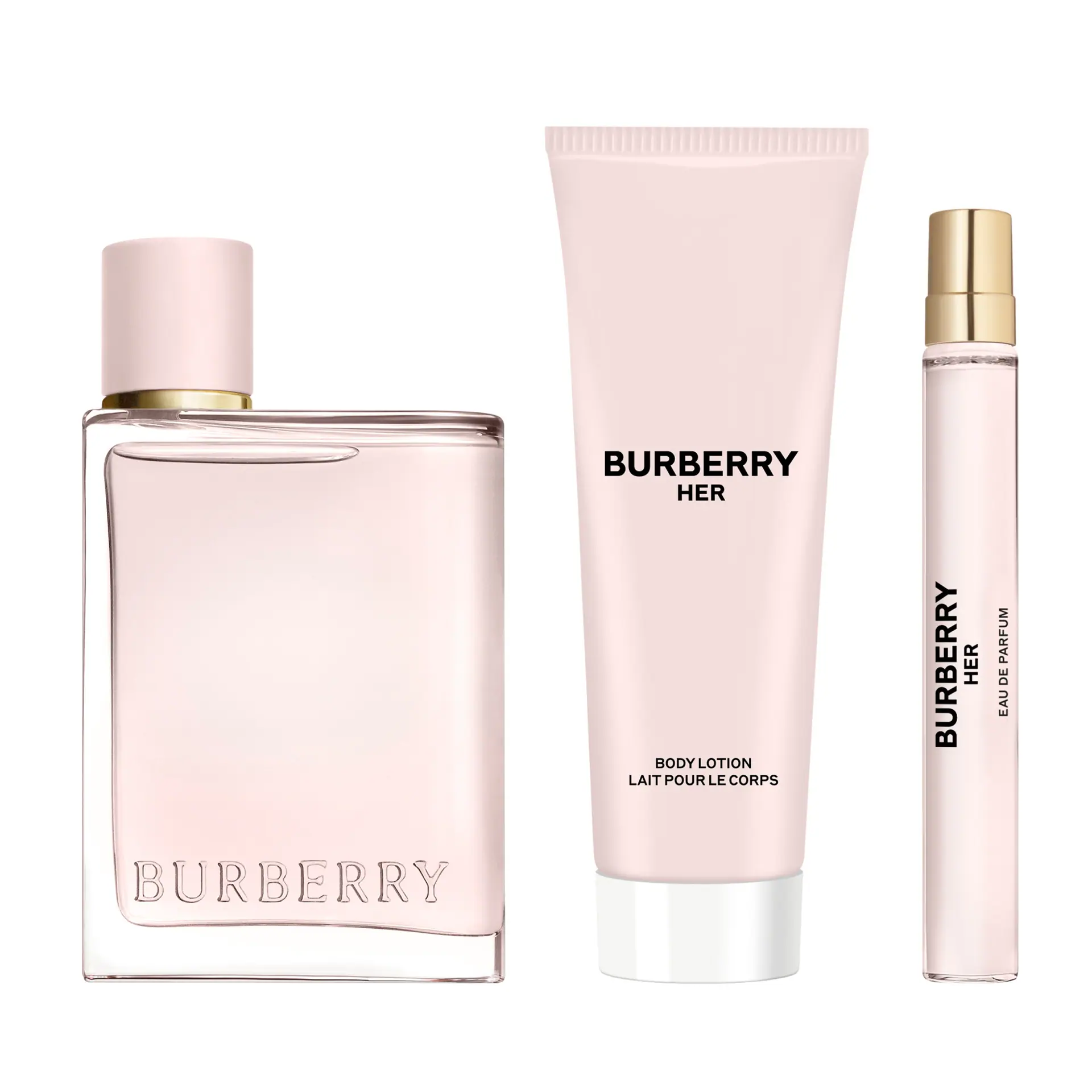 Burberry Her Eau de Parfum for Women and Body Lotion Trio Gift Set