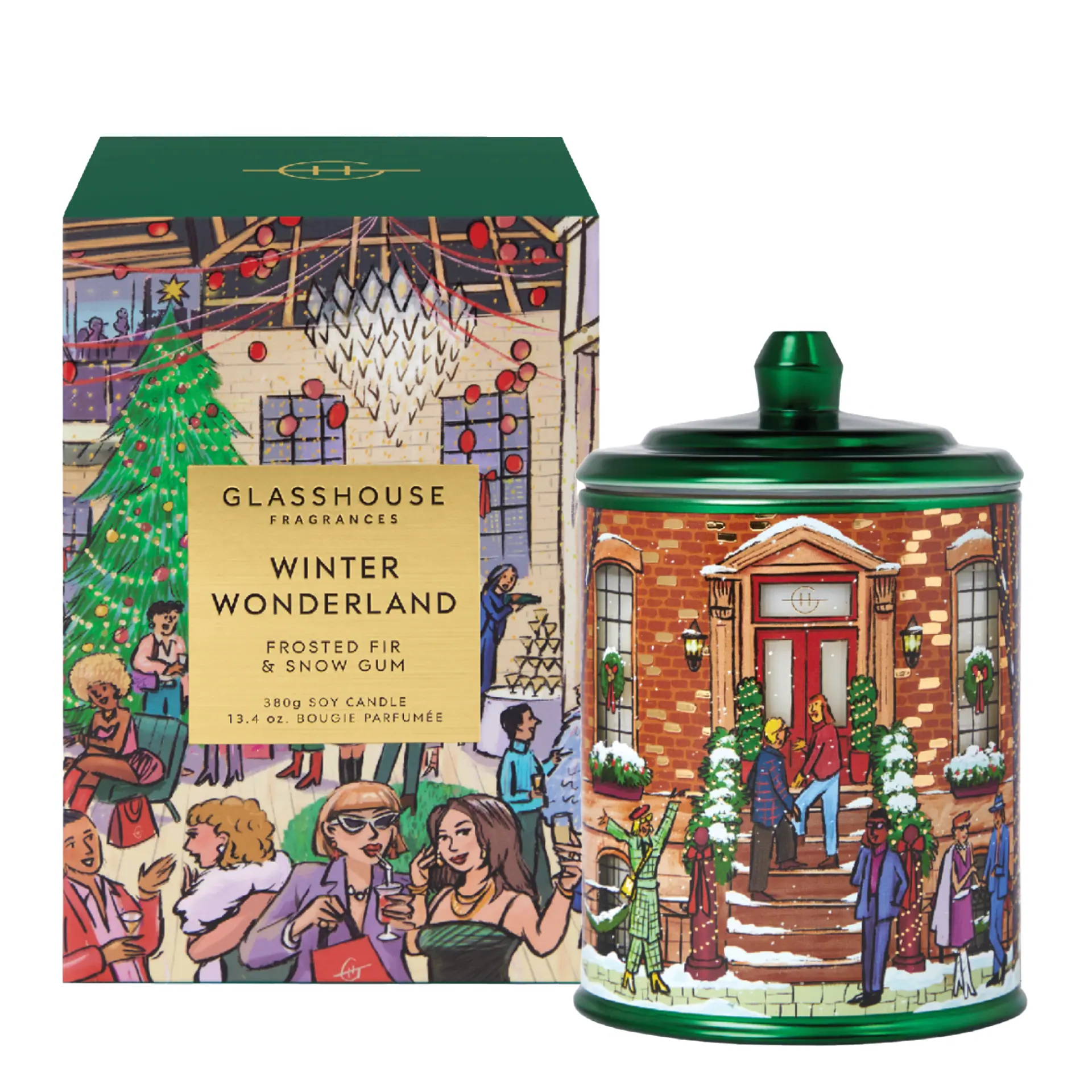 Glasshouse Fragrances 380g Candle - Christmas - Winter Wonderland - X26